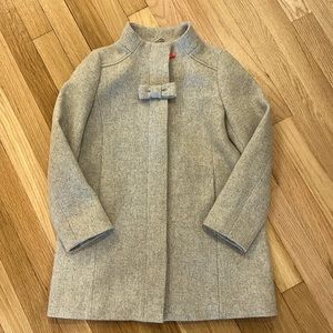 Crewcuts wool blend bow coat size 8